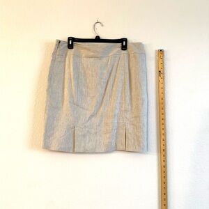 Halogen Light cream and gold mini Skirt